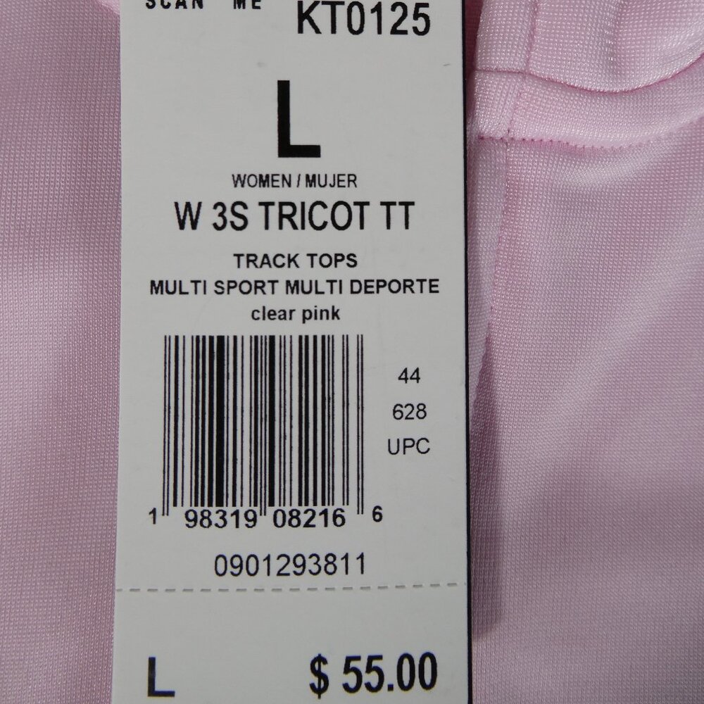 Adidas Women’s Large Clear Pink 2‑PC Track Suit Set Jacket KT0125 Pants JD4537 - Picture 5 of 15